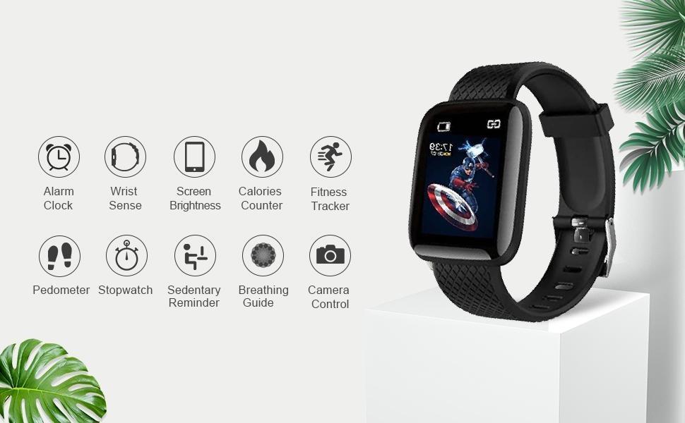 Combo: Truly Wireless Earbuds with Mic & D116 Bluetooth Smartwatch with Heart Rate Monitor