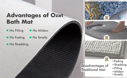 Cushion Mat Super Absorbent Soft Carpet, Quick Dry Dirt Barrier for Home