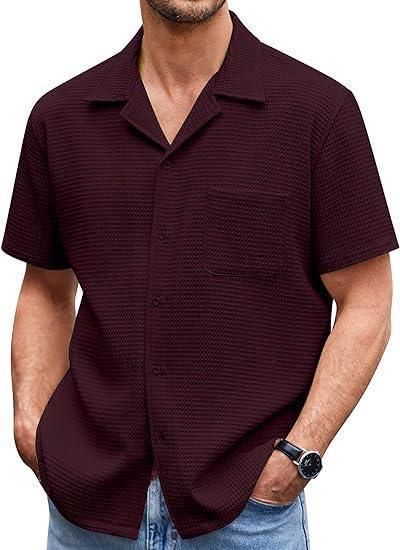 Men’s Knit Stylish Half Sleeve Shirt – Comfortable &amp; Trendy Casual Wear